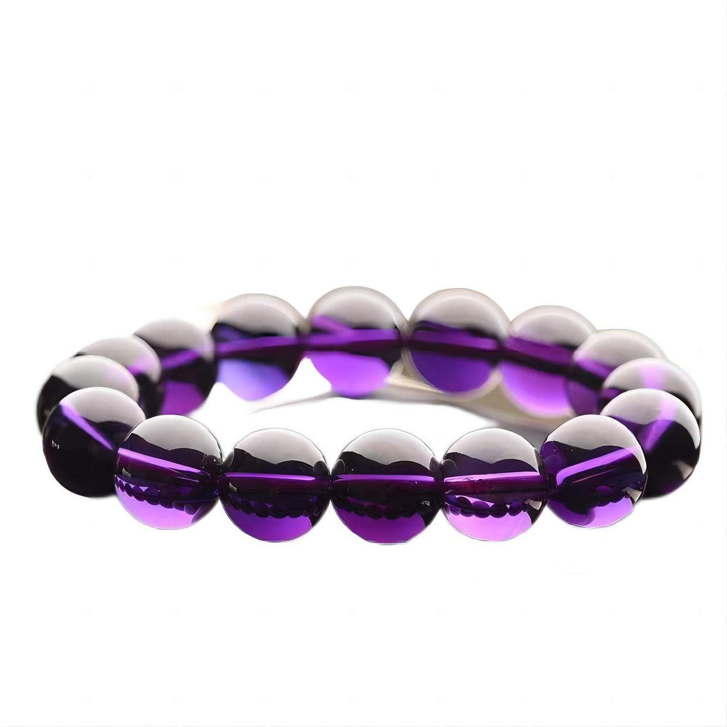 Amethyst Bracelet Violet Deep Amethyst Single Loop Bracelet Amethyst Jewelry Men's and Women's Birthday Gift