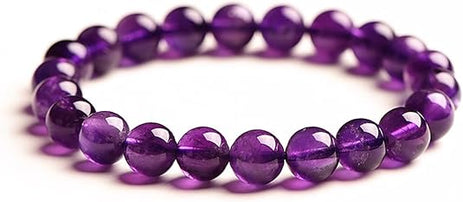 Amethyst Bracelet Violet Deep Amethyst Single Loop Bracelet Amethyst Jewelry Men's and Women's Birthday Gift